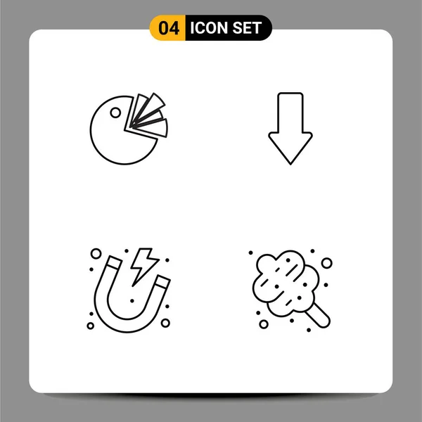 사용자 인터페이스 에너지 다이어그램 Editable Vector Design Elements — 스톡 벡터