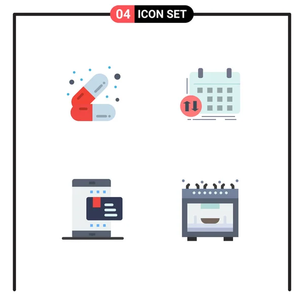 Editable Vector Line Pack Simple Flat Icons Care Ecommerce Medicines — Stock Vector