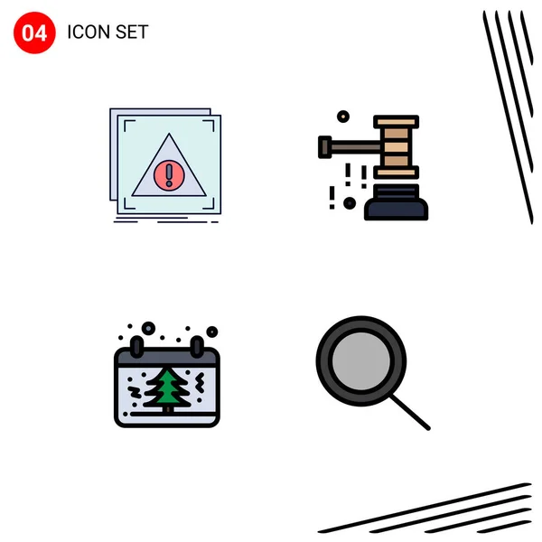 Stock Vector Icon Pack Mit Zeilenzeichen Und Symbolen Für Fehler — Stockvektor