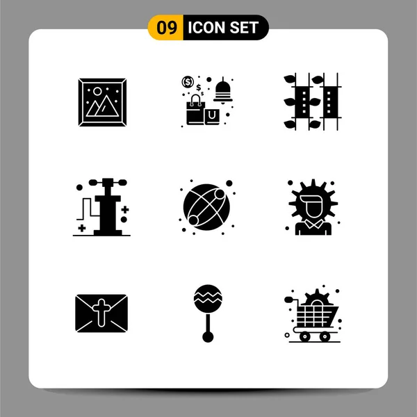 Universal Icon Symbols Group Modern Solid Glyphen Baby Transport Shopping — Stockvektor