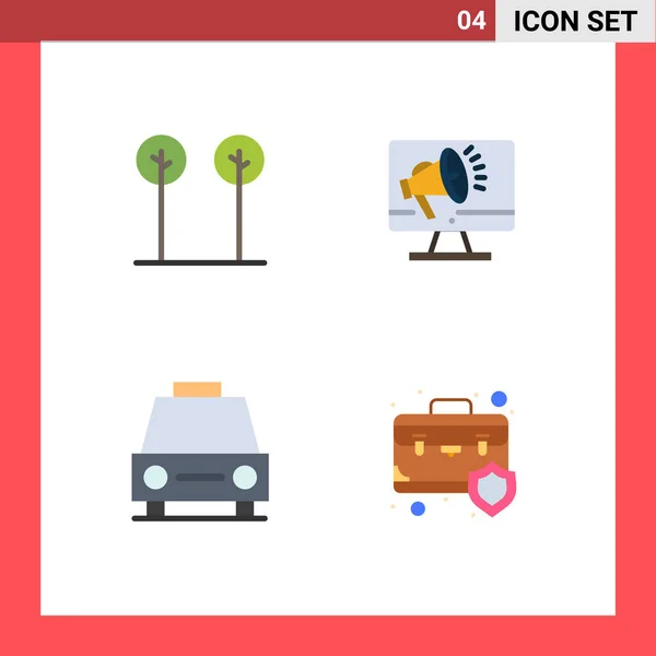 Flat Icon Concept Voor Websites Mobiele Apps Eco Auto Installatie — Stockvector