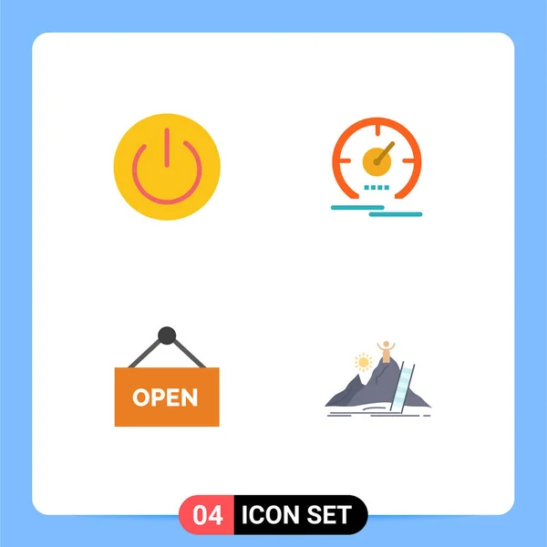 Creative Icons Modern Signs Symbols Eco Speedometer Environment Dashboard Shop — Stock Vector