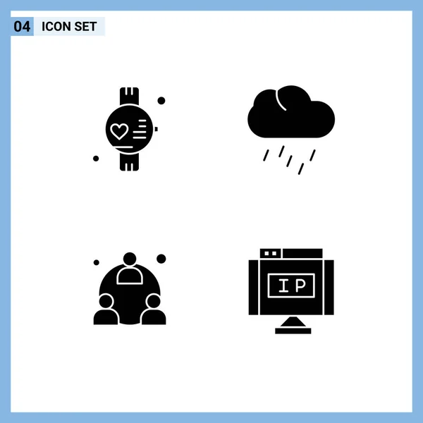 Set Modern Icons Sysymbols Signs Gym Mlm Nature Weather Internet — Vector de stock