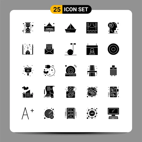 Stock Vector Icon Pack Mit Linienzeichen Und Symbolen Für Benutzer — Stockvektor