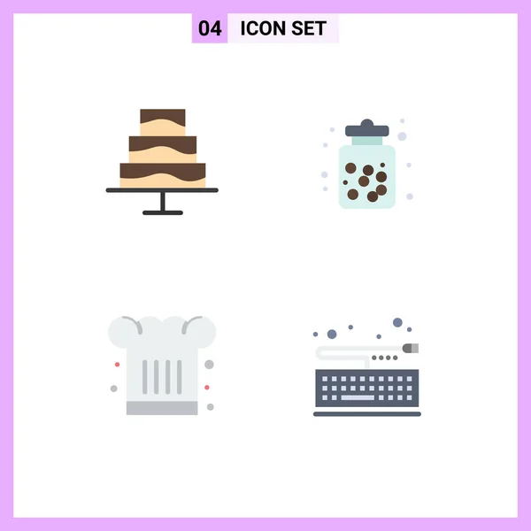 Universal Icon Symbols Group Modern Flat Icons Editor Chef Candy — Stock Vector