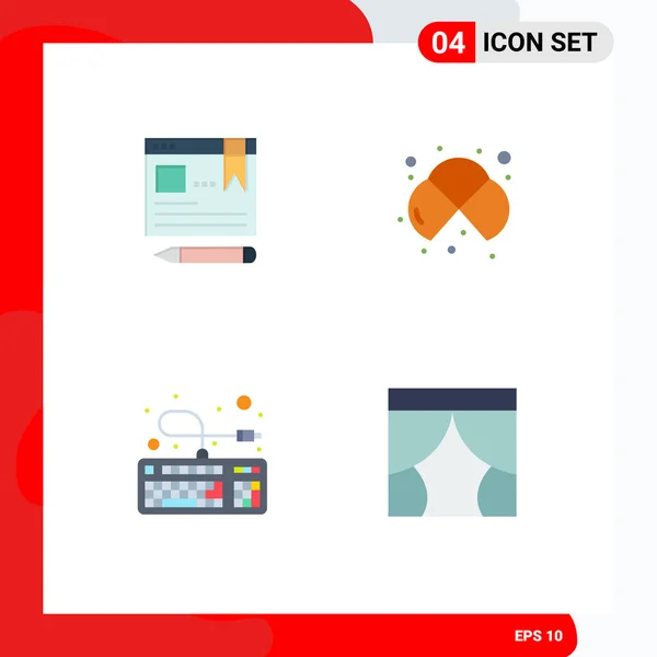 Icons Pictograph Browser 컴퓨터 하드웨어 Editable Vector Design Elements — 스톡 벡터