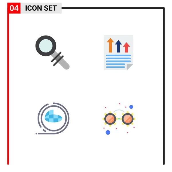 Flat Icon Concepto Para Sitios Web Móviles Aplicaciones Encontrar Medio — Archivo Imágenes Vectoriales