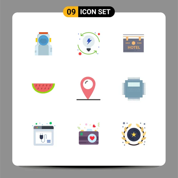 Stock Vector Icon Pack Mit Zeilenzeichen Und Symbolen Für Urlaub — Stockvektor