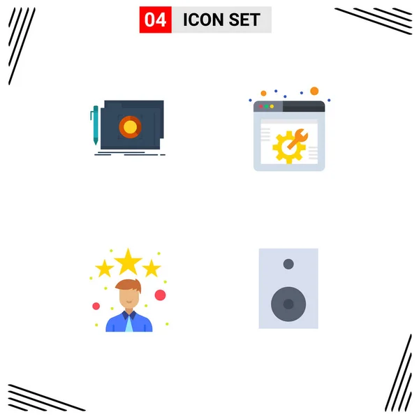 Universal Flat Icons Set Web Mobile Applications Folder Υπάλληλος Αρχείο — Διανυσματικό Αρχείο