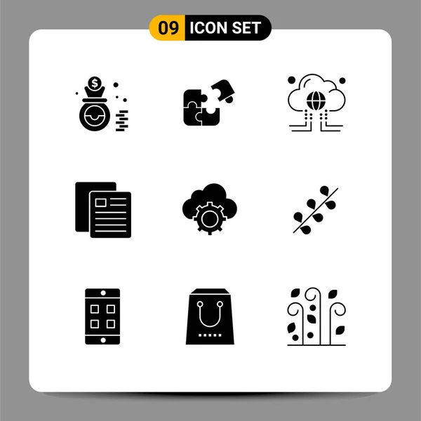 Stock Vector Icon Pack Mit Zeilenzeichen Und Symbolen Für Test — Stockvektor