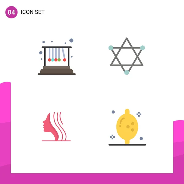 Flat Icon Concept Websites Mobile Apps Movement Girl School Space — Stock Vector