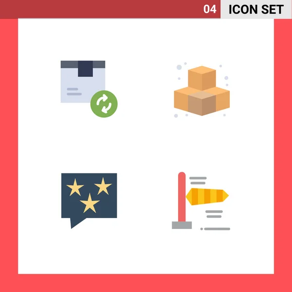 Flat Icon Koncept Pro Webové Stránky Mobilní Apps Box Chat — Stockový vektor