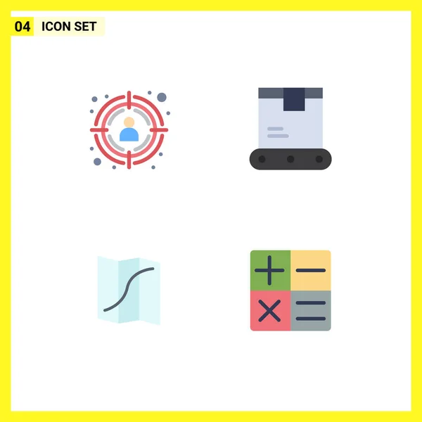 Group Modern Flat Icons Set Seo Navigáció Szállítás Szállítás Számológép — Stock Vector