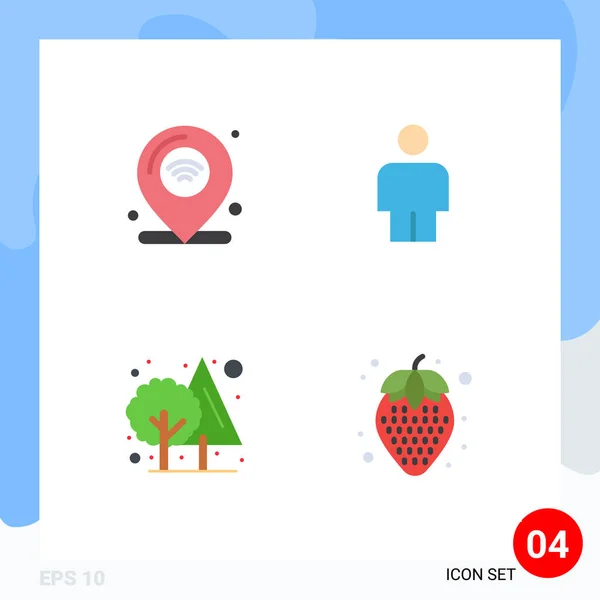 User Interface Flat Icon Pack Modern Signs Sysymbols Location Tree — Archivo Imágenes Vectoriales