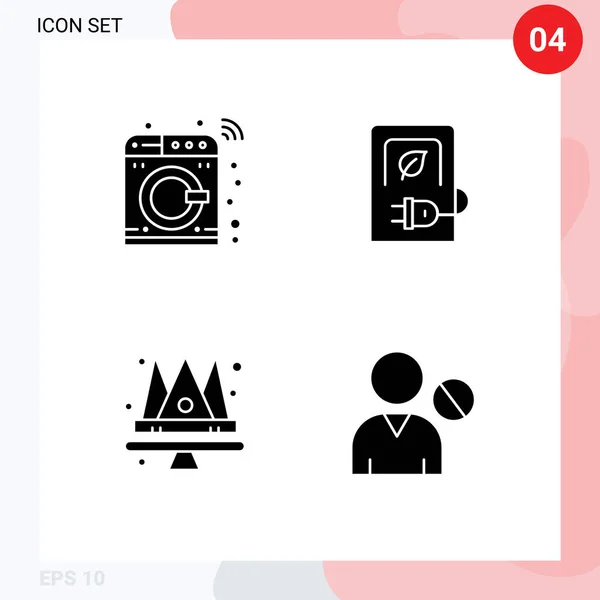 Interface Usuário Solid Glyph Pack Modern Signs Symbols Control Crown — Vetor de Stock