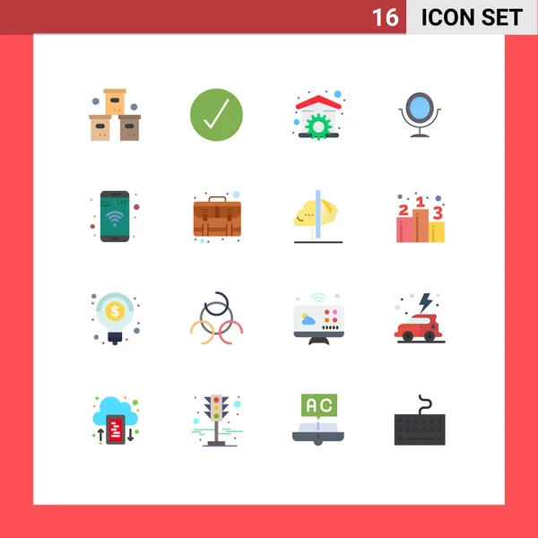 Stock Vector Icon Pack Line Signs Symbols Mobile Faster Mirror — 스톡 벡터