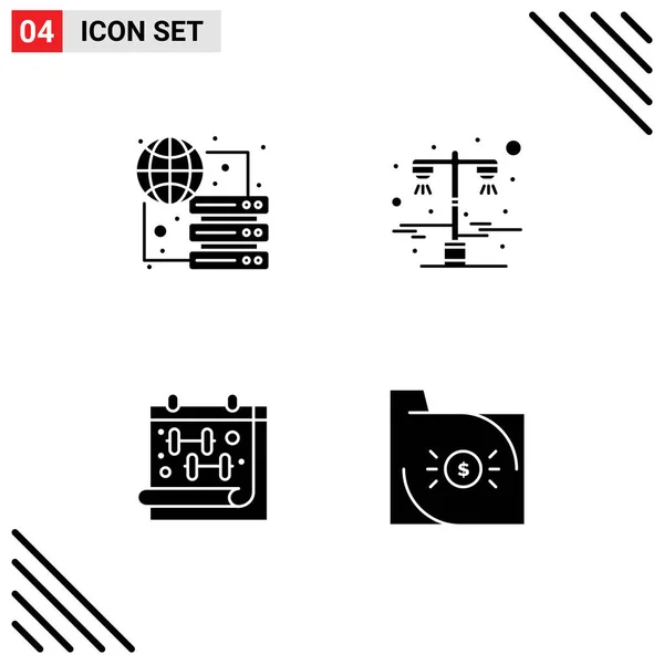 Creative Icons Modern Signs Symbols Connect Fitness Server Street Dumbell — Stock Vector