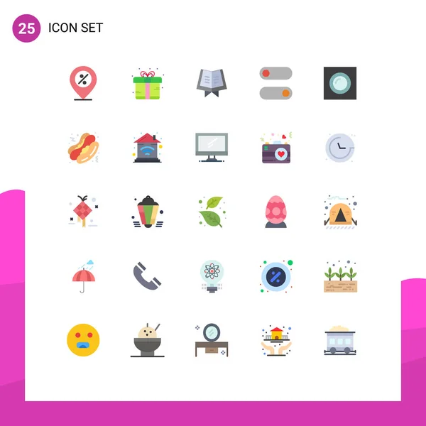 Stock Vector Icon Pack Mit Linienzeichen Und Symbolen Für Licht — Stockvektor