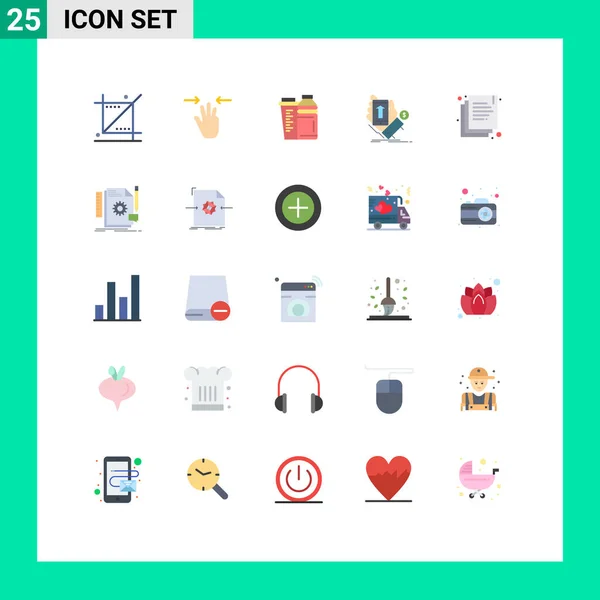 Universal Icon Symbols Group Modern Flat Színek Okostelefon Kéz Három — Stock Vector