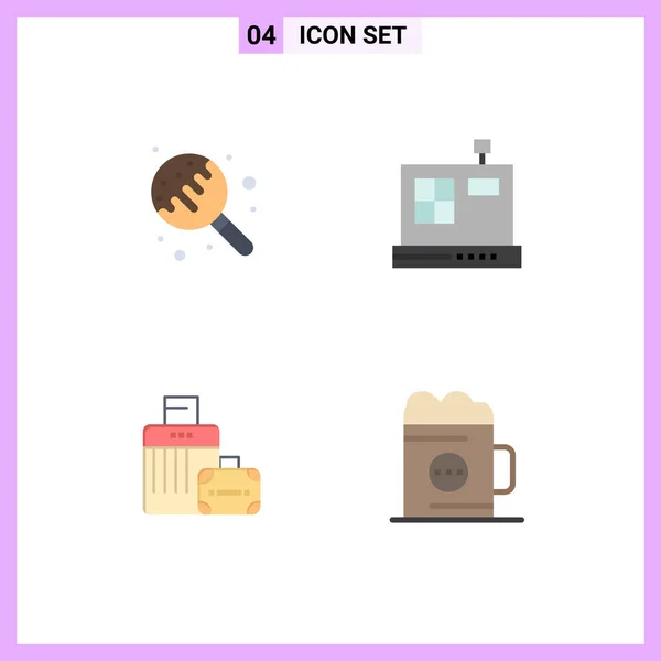Flat Icon Konzept Für Webseiten Mobile Und Apps Süßigkeiten Handtasche — Stockvektor