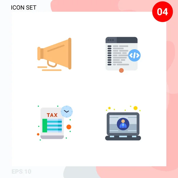 Universal Icon Symbols Group Modern Flat Icons Speaker Schedule Code — Stock Vector