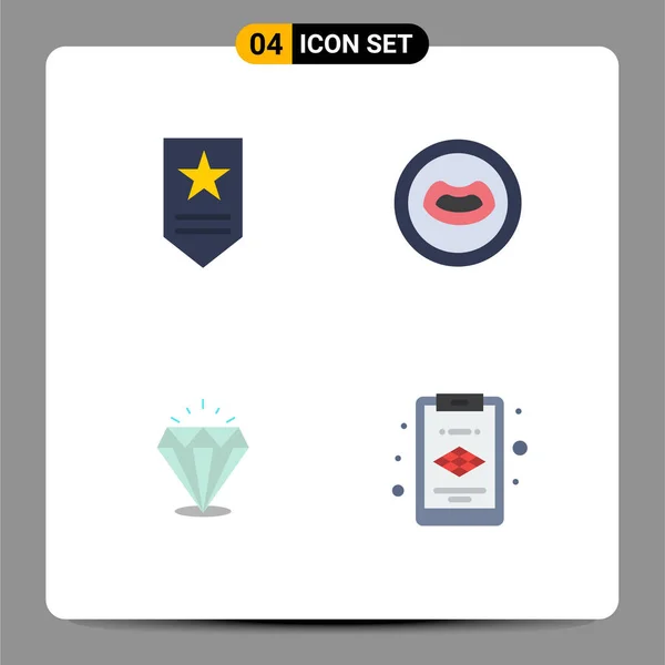 Universal Flat Icons Set Web Mobile Applications Insignia Stone Anatomy — Stockový vektor