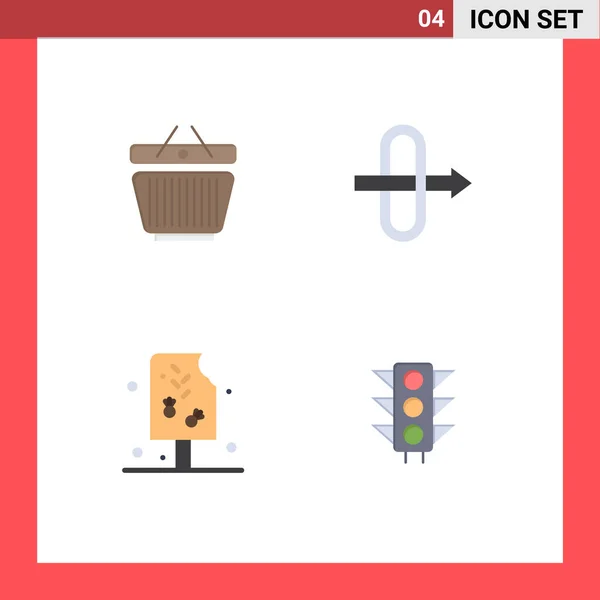 Pack Modern Flat Icons Sinais Símbolos Para Mídias Impressão Web —  Vetores de Stock