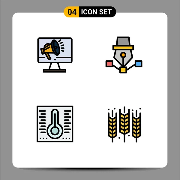 Vector Stock Icon Pack Líneas Señales Símbolos Para Altavoces Dibujo — Archivo Imágenes Vectoriales