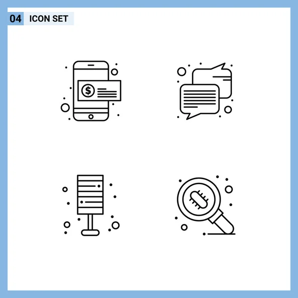 一套四套用于硬币 家庭可编辑矢量设计元素的商用滤色片套件 — 图库矢量图片