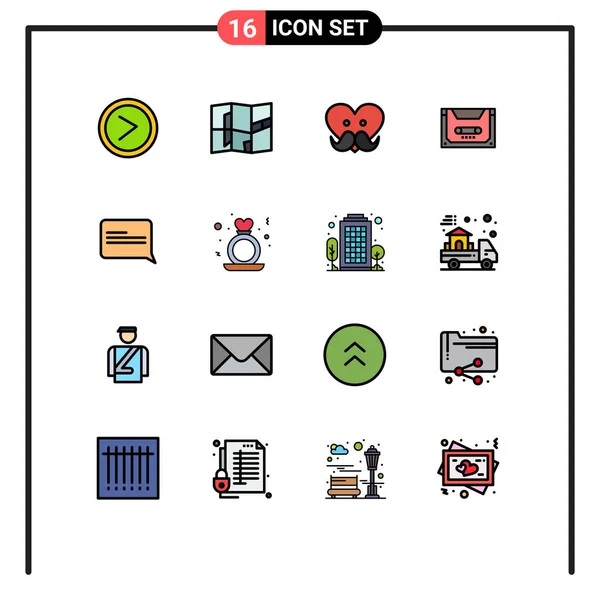 Creative Icons Modern Jelek Szimbólumok Kommunikáció Fedélzet Apa Kompakt Audio — Stock Vector