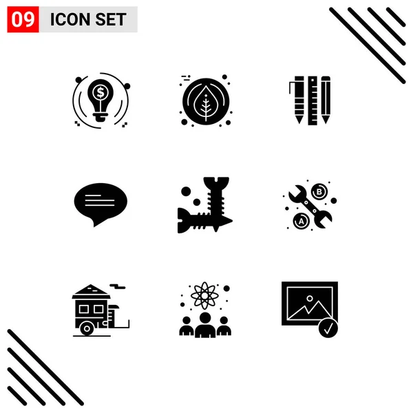 Universal Icon Symbols Group Modern Solid Glyphs Hardware Screw Ferramentas —  Vetores de Stock