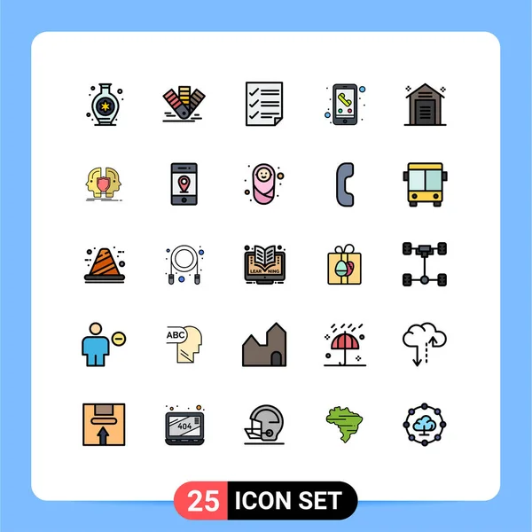 Creative Icons Eコマース チェックマーク モバイル レポートの現代的な記号と記号編集可能なベクトルデザイン要素 — ストックベクタ