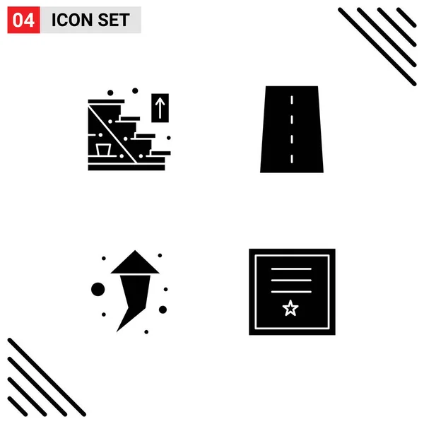 User Interface Solid Gyph Pack Modern Signs Sysymbols Direction Arrow — Vector de stock