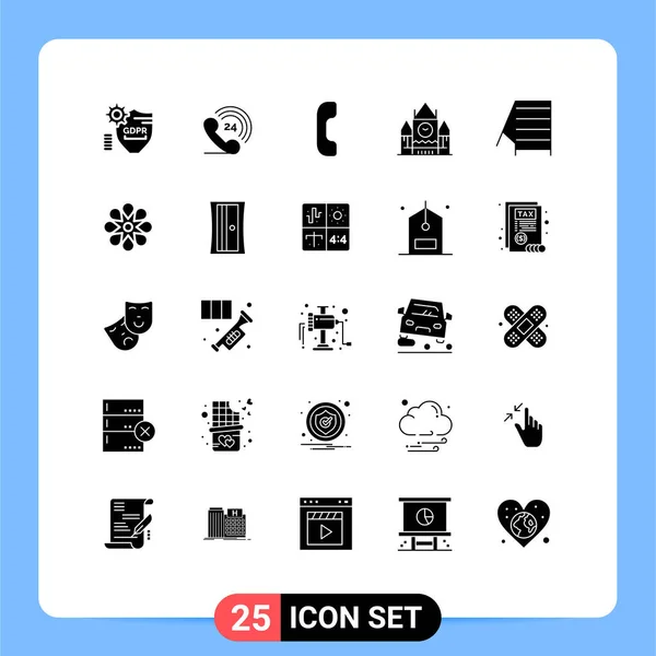 Creative Icons Modern Signs Sysymbols Tools Construction Answer Landmark Centre — Vector de stock