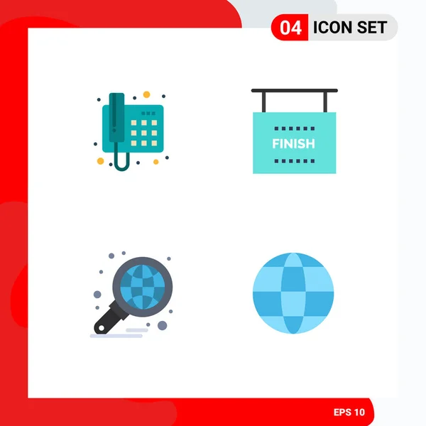 Universal Flat Icons Set Web Mobile Applications Contact Business Call — Stock Vector