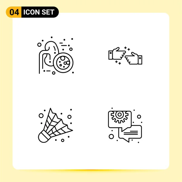 Universal Icon Symbols Group Modern Filledline Flat Colors Lung Disease — 스톡 벡터