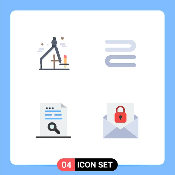 Grupo Universal Símbolos Icono Iconos Piso Moderno Diseño Archivo Limpieza — Vector de stock