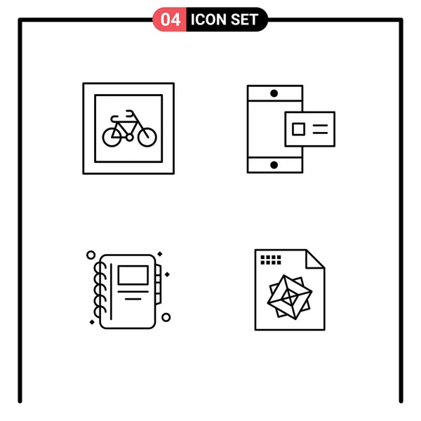 Creative Icons Modern Signs Sysymbols Car Education Transport Online Notepad — Archivo Imágenes Vectoriales