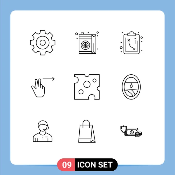 可编辑矢量设计元素9行符号和符号的库存矢量包装 — 图库矢量图片