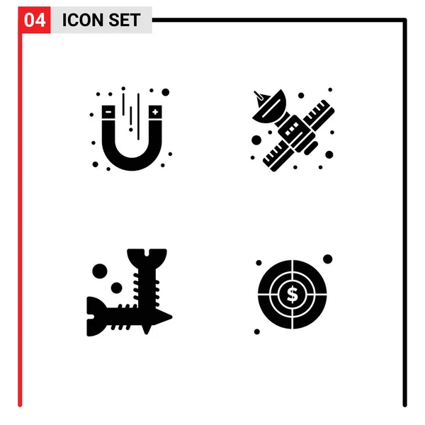 Vector Stock Icon Pack Líneas Signos Símbolos Para Laboratorio Tornillo — Archivo Imágenes Vectoriales