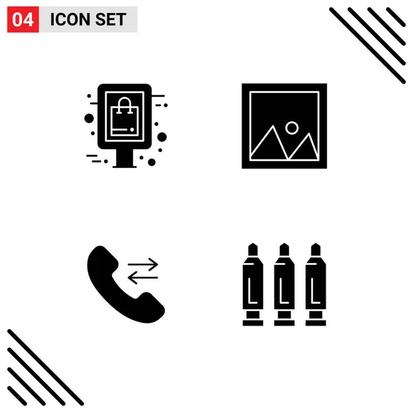 Set Von Modernen Symbolen Symbole Zeichen Für Einkaufen Antwort Zeichen — Stockvektor