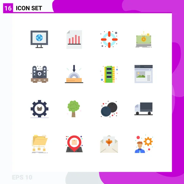 Universal Icon Symbols Group Modern Flat Colors Home Desk Help — 스톡 벡터