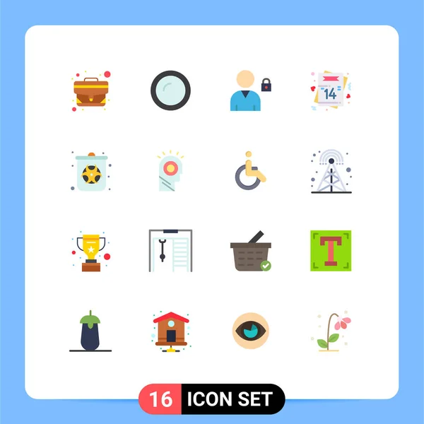 User Interface Flat Color Pack Modern Signs Symbols Bin Card — Διανυσματικό Αρχείο