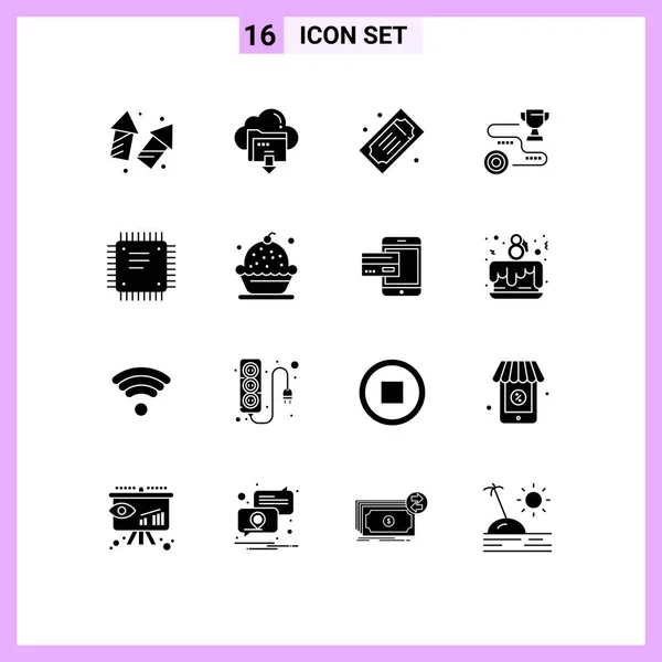 Creative Icons Modern Signs Sysymbols Target Tickets Theater Tickets Movie — Vector de stock