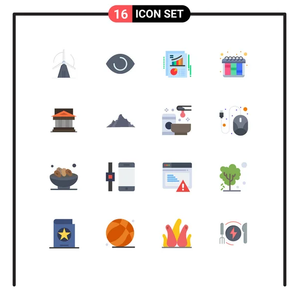 Stock Vector Icon Pack Mit Linienzeichen Und Symbolen Für Gebäude — Stockvektor