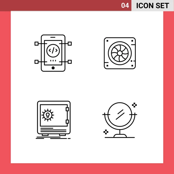 Colores Peso Línea Universal Para Aplicaciones Web Móviles Móviles Depósito — Archivo Imágenes Vectoriales