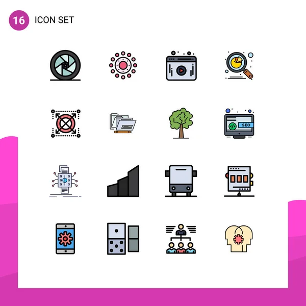 Vector Stock Icon Pack Líneas Signos Símbolos Para Web Gráfico — Vector de stock