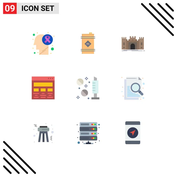 Creative Icons Modern Signs Symbols Web Graphic Design Castle Graphic — Stock Vector