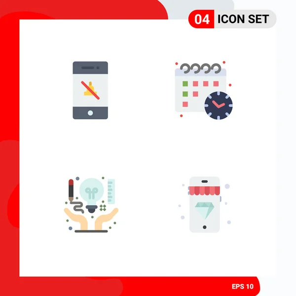 Pack Creative Flat Icons Audio Business Technology Time Document Editable — Stock Vector