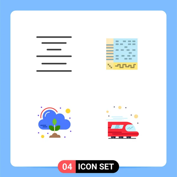 Set Modern Icons Symbols Signs Align Zero Ableton Computer Cloud — Stock Vector